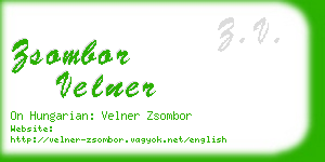 zsombor velner business card